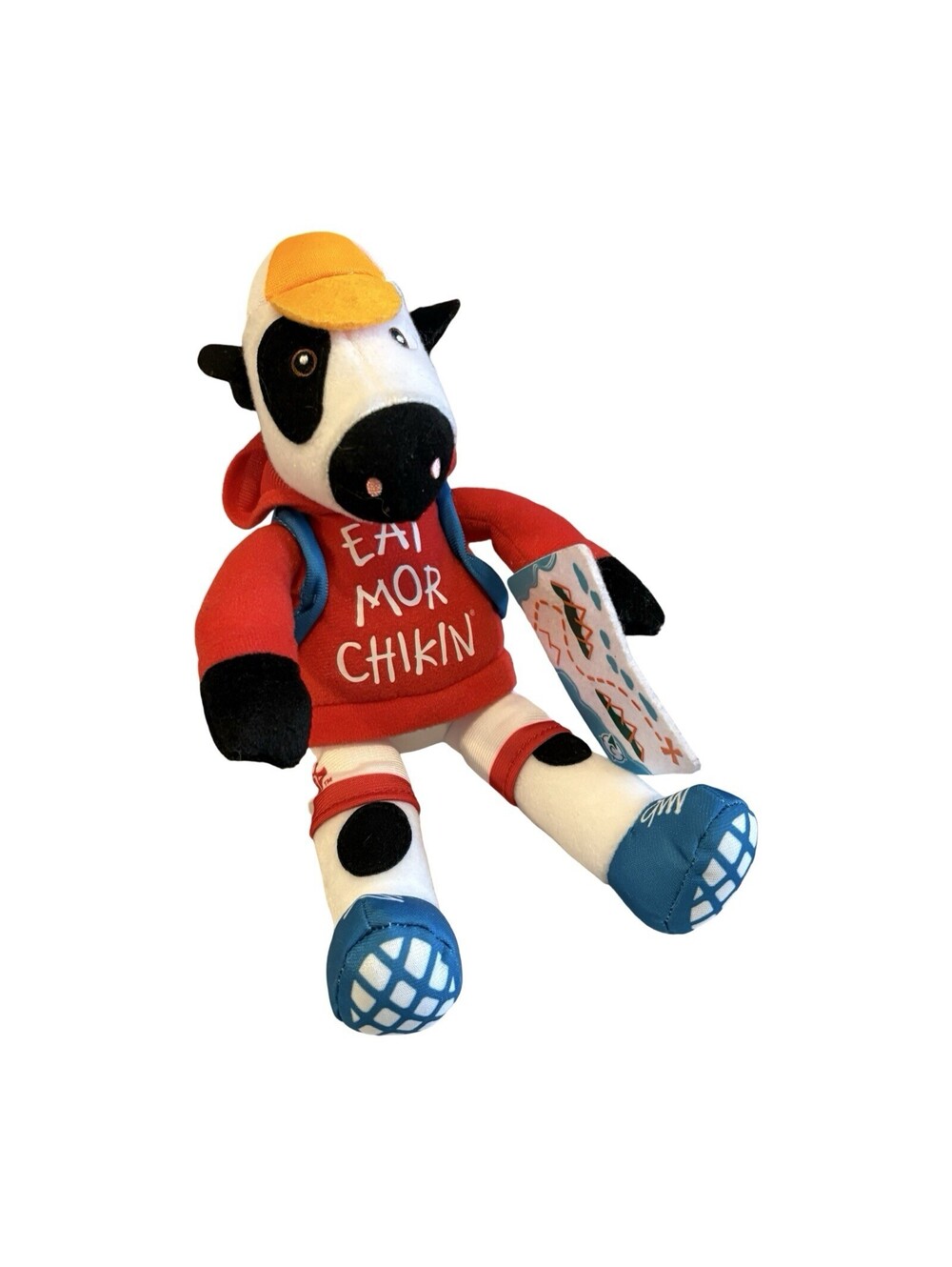 Chick-fil-A Summer 2023 Plush Traveler Cow Doll Toy Eat Mor Chikin 7" LIMITED ED